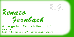 renato fernbach business card